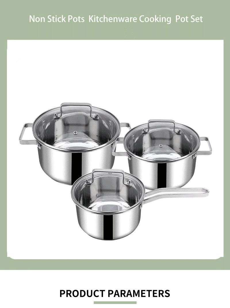 Kitchen Pots and Cookware Sets Kitchen Household Items Stainless Stee