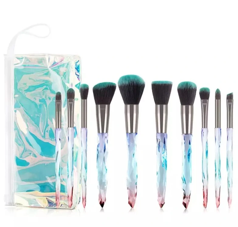 Private Label Crystal Makeup Brush Multi-Functional Makeup Brush Set