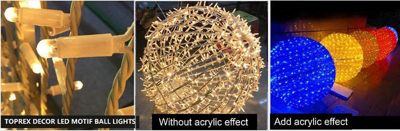 Hanging Moon LED Light up Acrylic Crystal Christmas Tree Decorative Ball