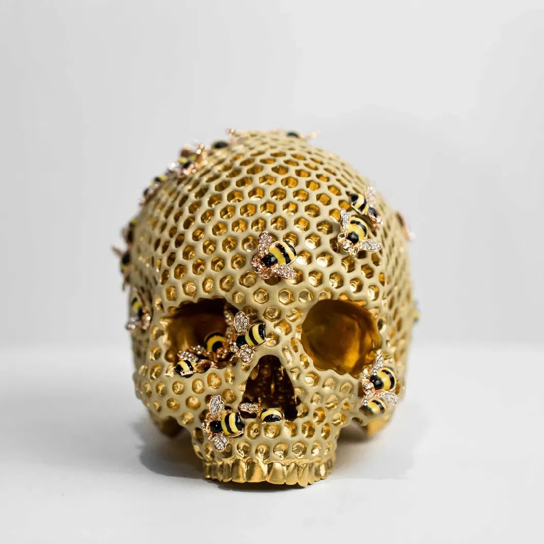 Art Sculpture Folk Crafts Crystal Raven Skulls