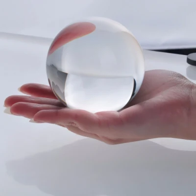 K9 Clear Crystal Ball Glass Transparent Crystal Sphere Slot Hole